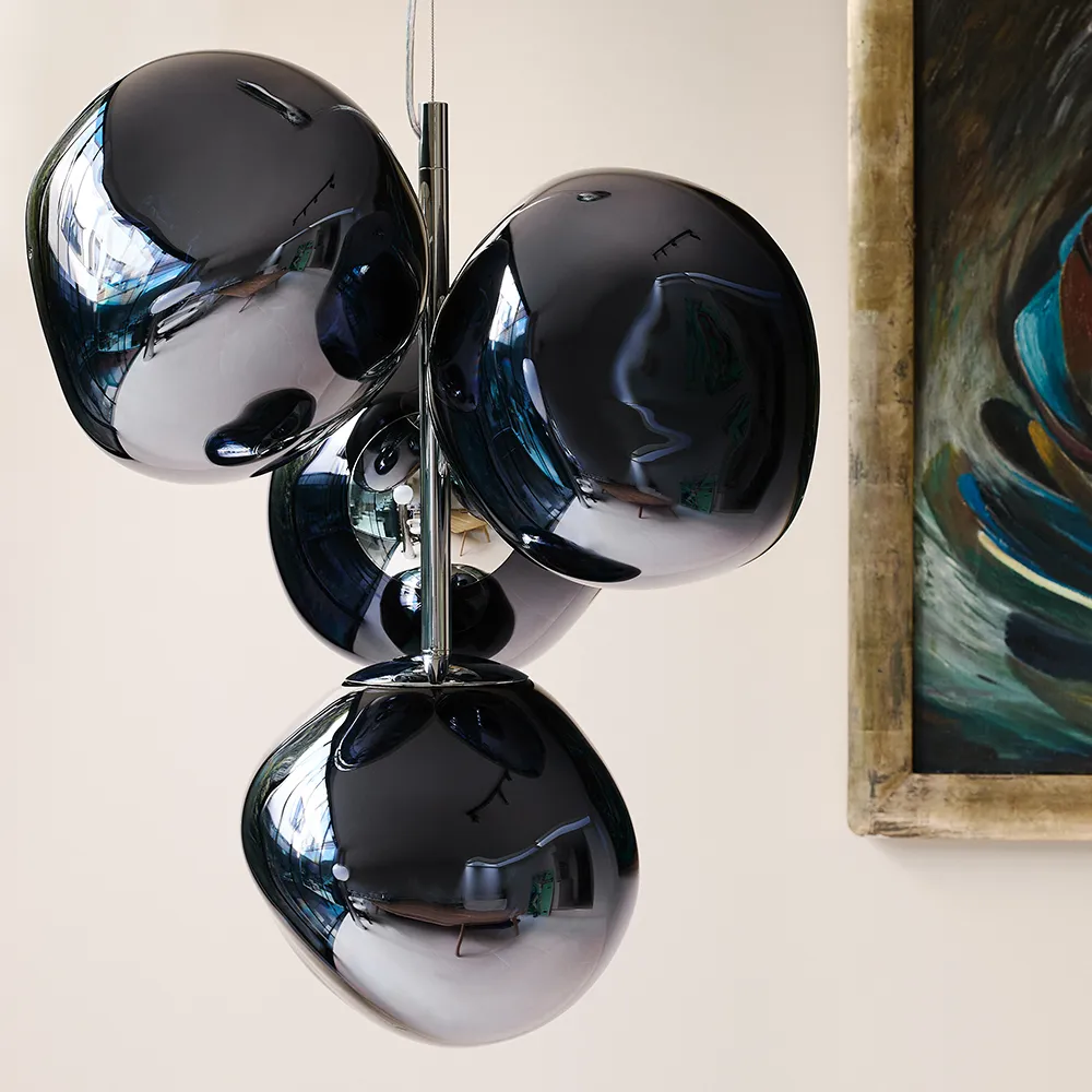 Melt Chandelier Mini Takkrona Smoke LED