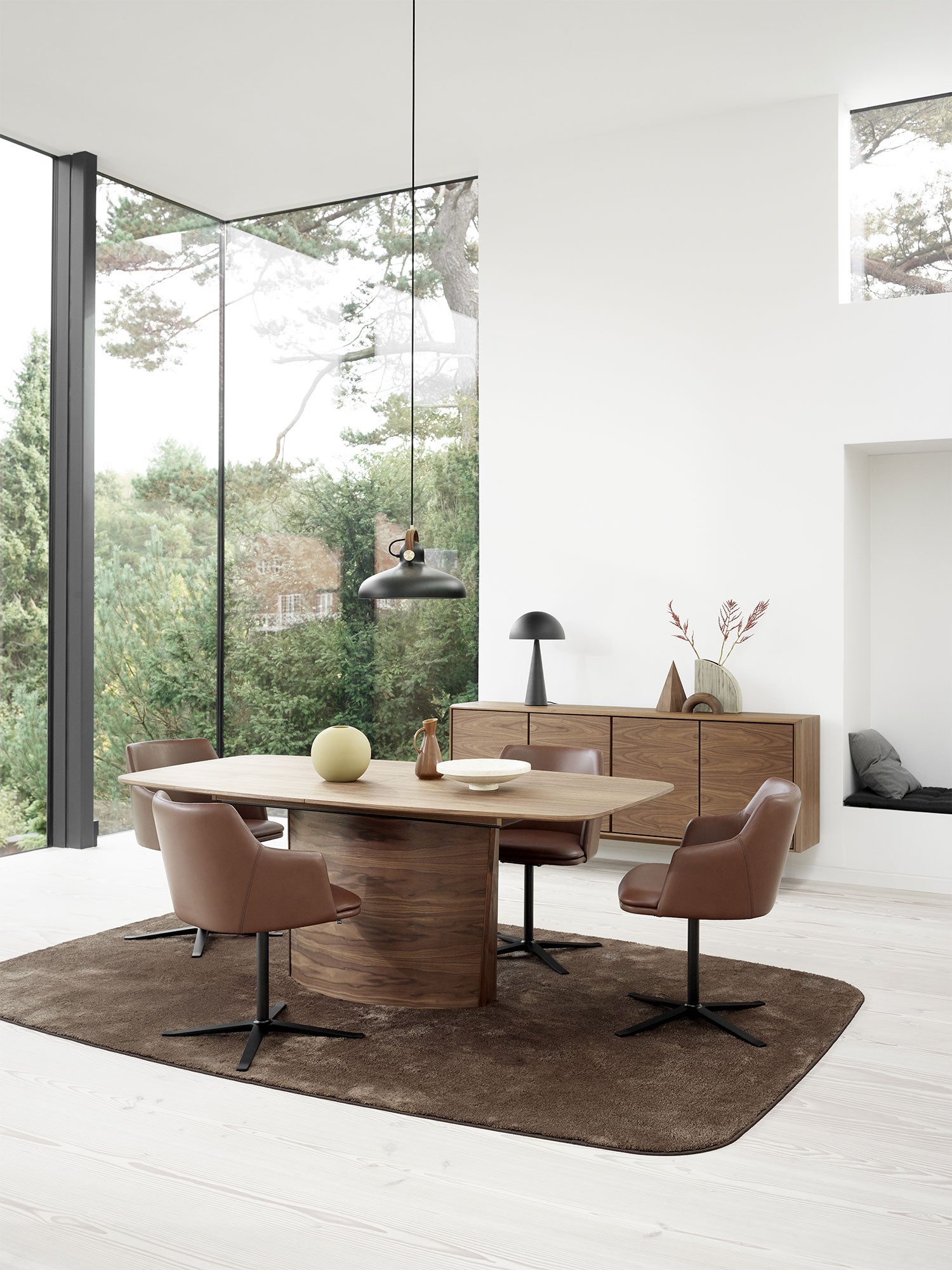 Sm117 Bord Valnöt Lack 192-252X102X74Cm 