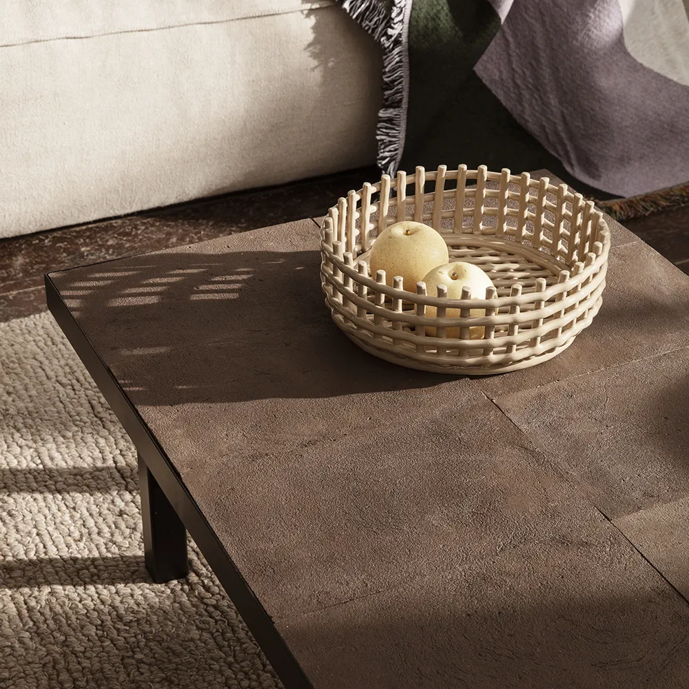 Ceramic Flätad skål Off-white