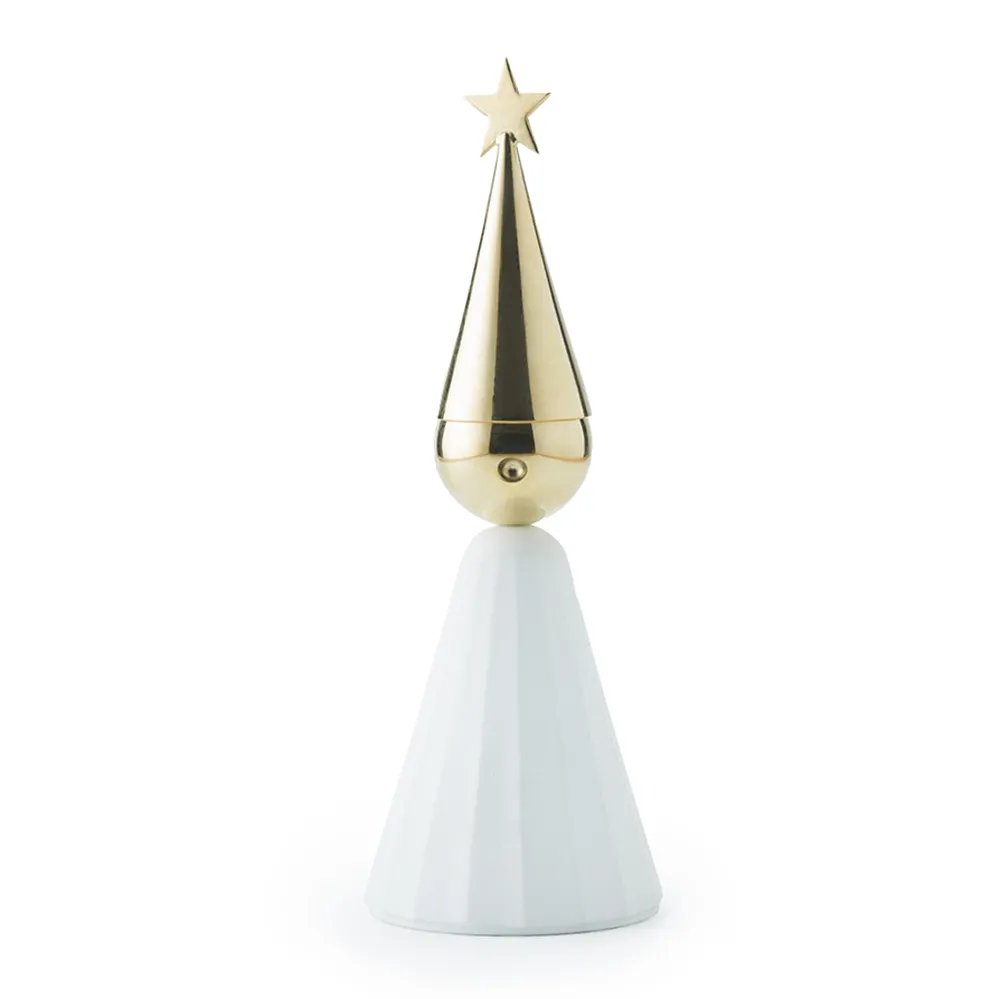Soprano ljusstake Mässing och vitlackad aluminium