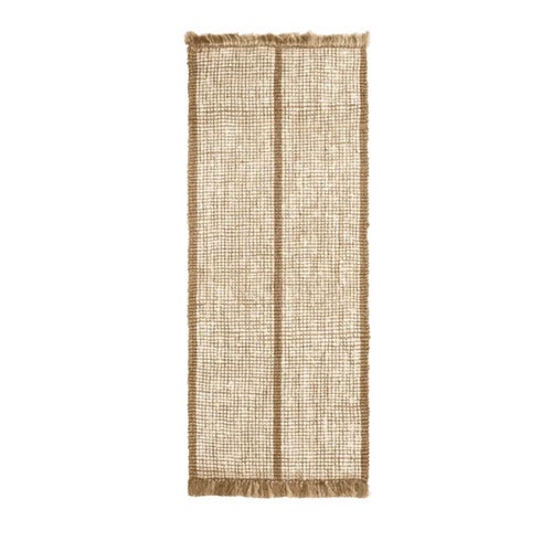 Athens Handvävd Jutematta 80x200 cm- Natural/Off-whi