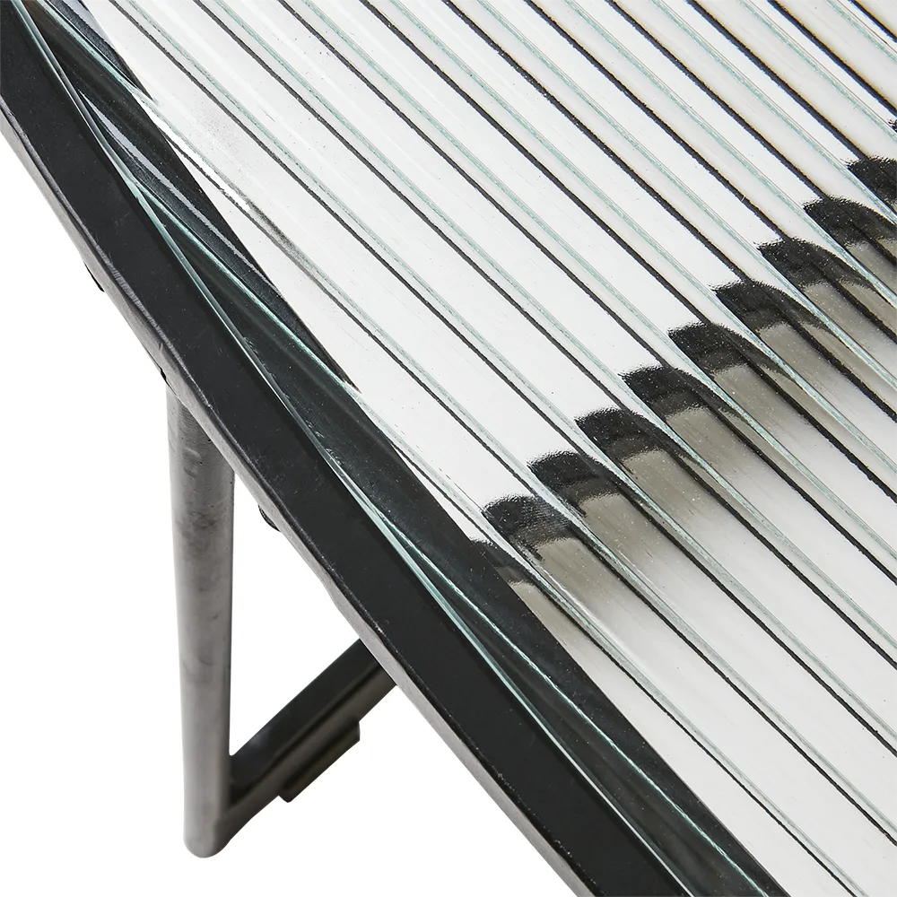 MILAN bord svart/glas 