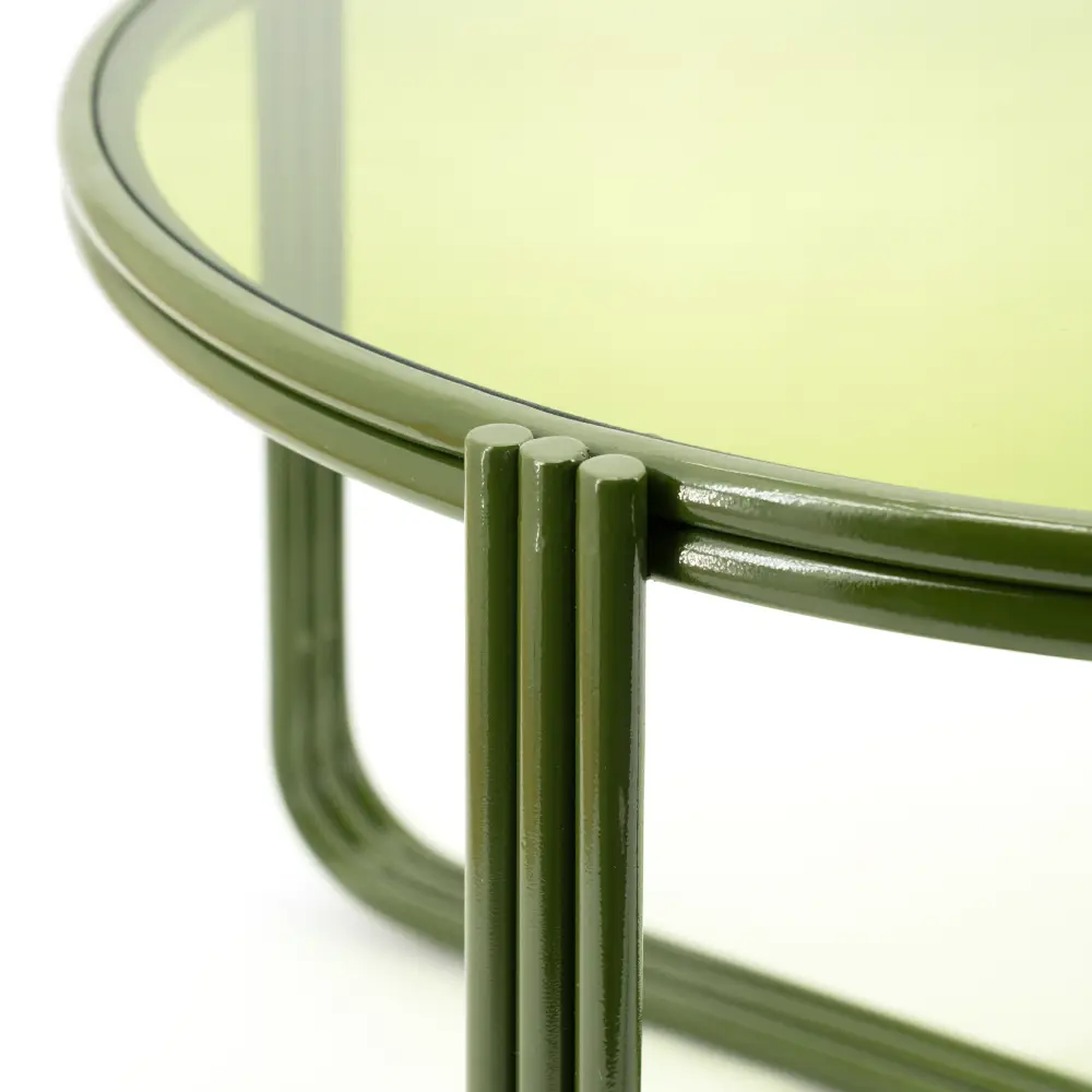Groovy soffbord- green 63x63x35 cm
