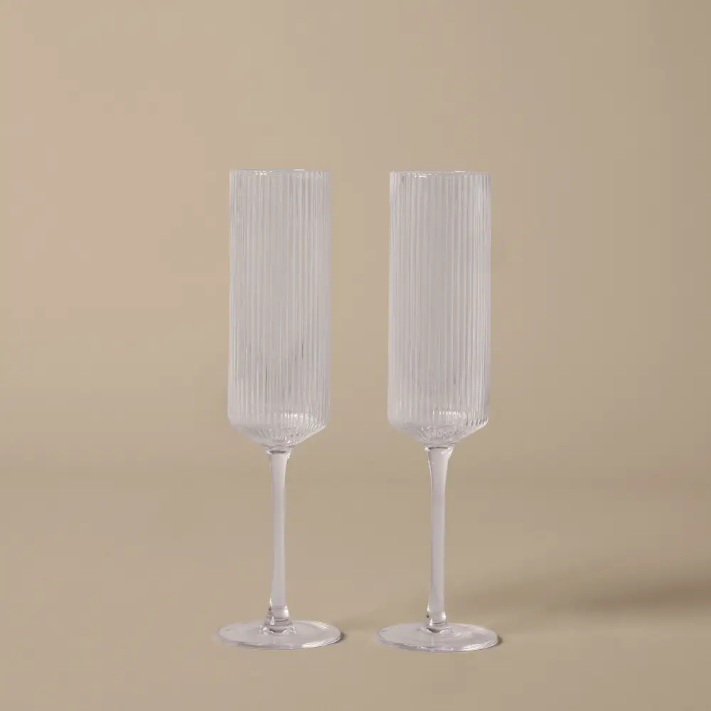 Champagneglas 2-pack Ripple Clear