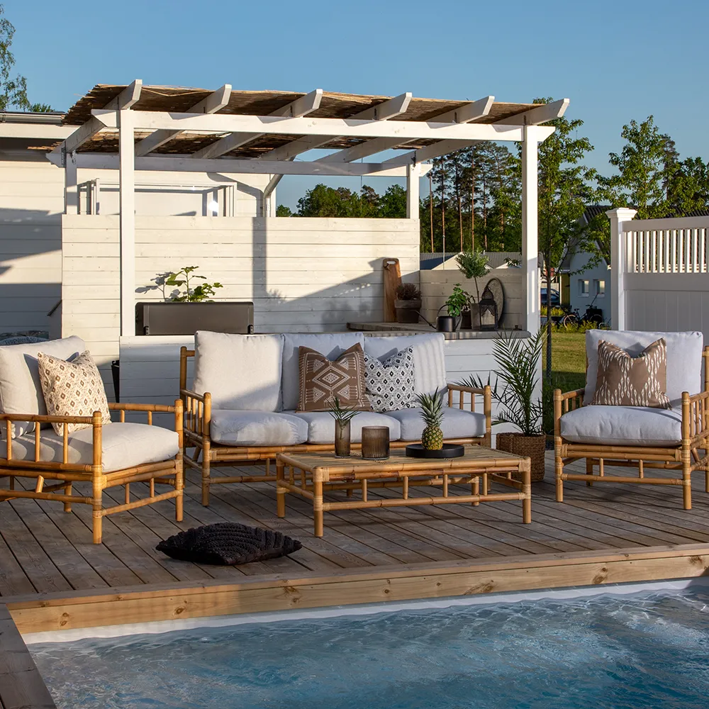 Cane 3-sits soffa Bambu