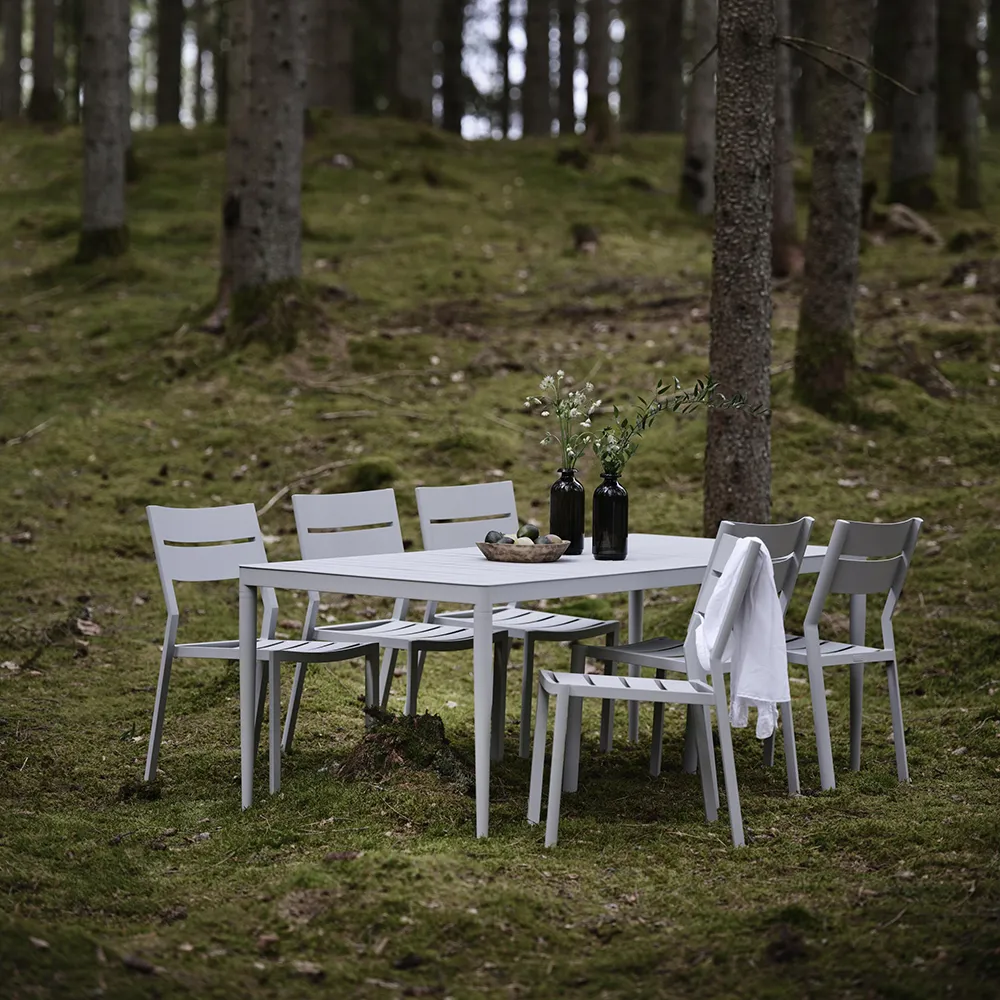 Bigby Matbord 195x90 cm ljusgrå