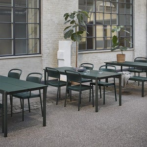 Linear Steel Matbord 140X75 cm Dark Green 