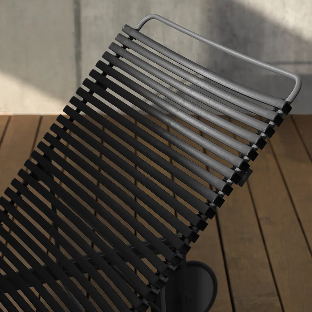 Click Adjustable chaise longue Olive green. Frame: Grey