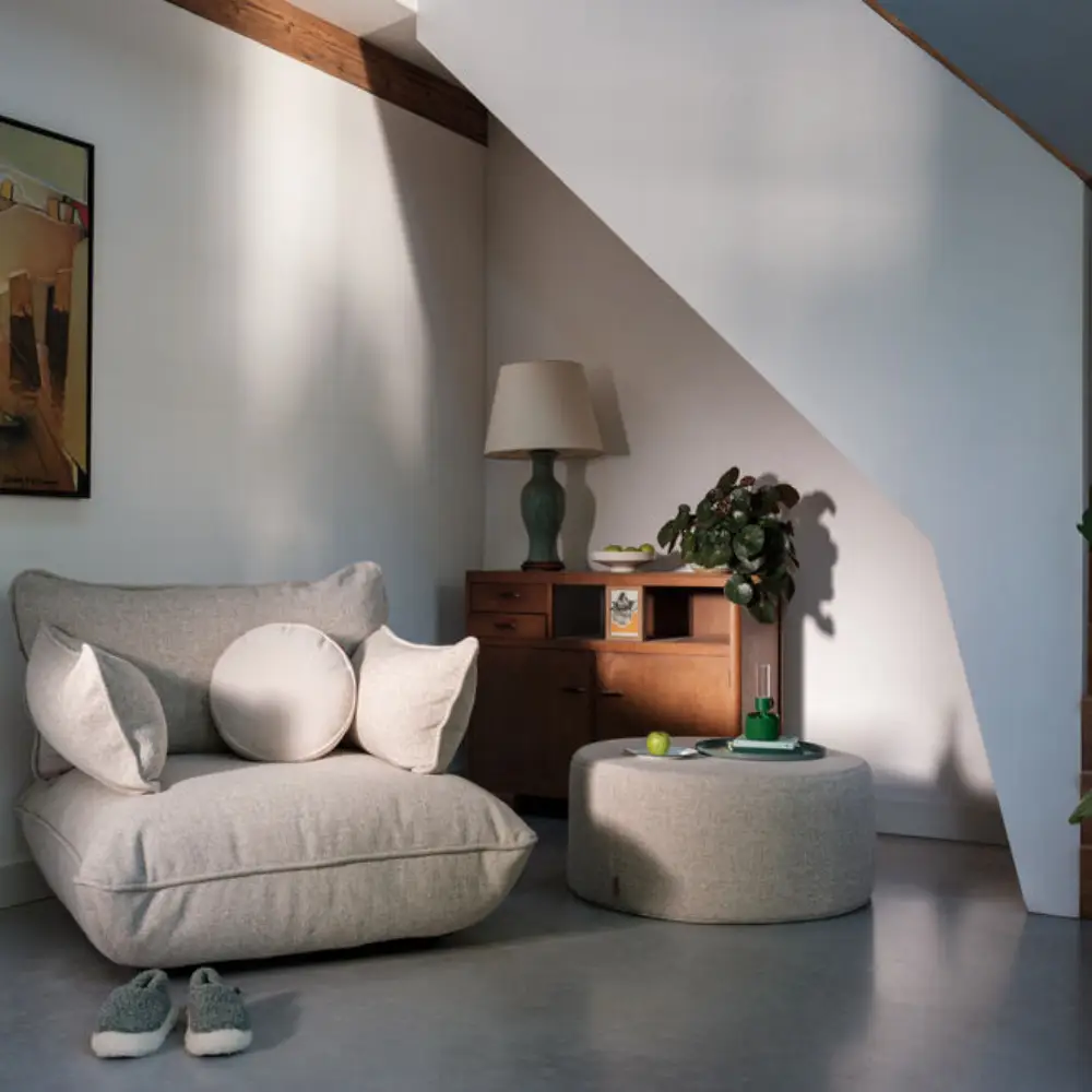 sumo armstöd boucle recycled beige