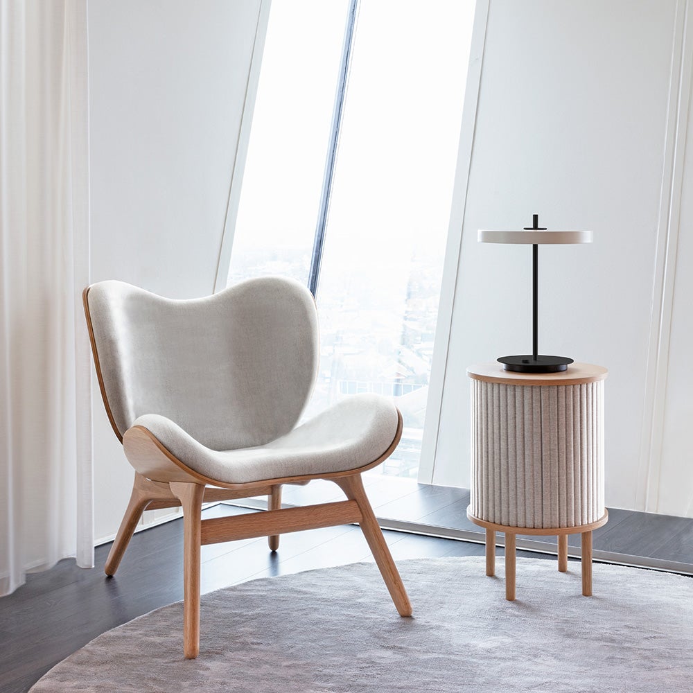 Asteria table Bordslampa Ø31 cm Pearl White/Black Stem