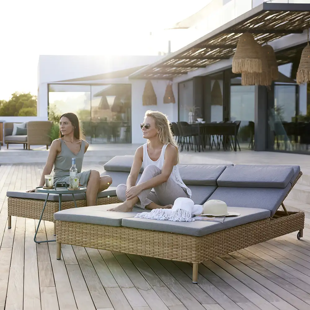 Rest solsäng dubbel natural