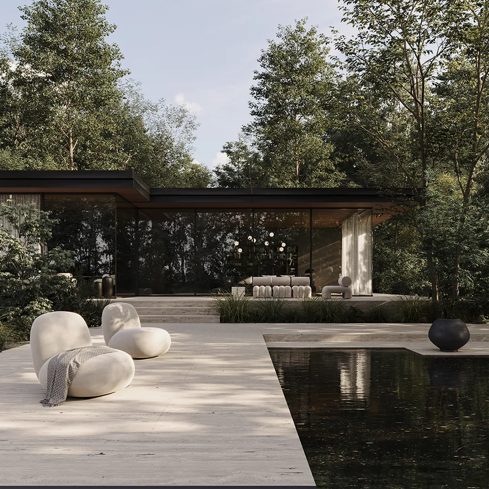 Toe fåtölj Flat - Warm Ash