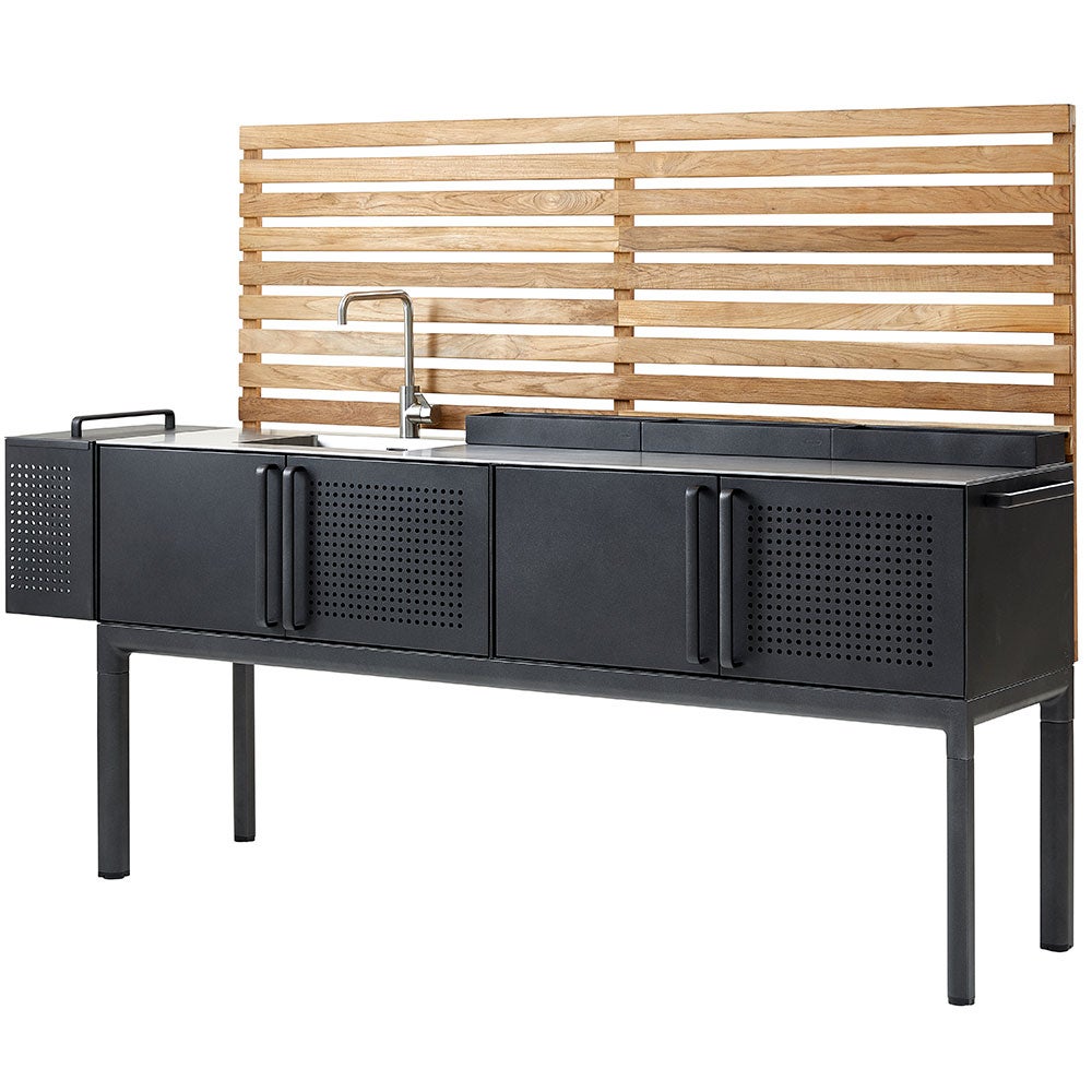 Drop Utekök Lavagrå Inkl. Vägg 