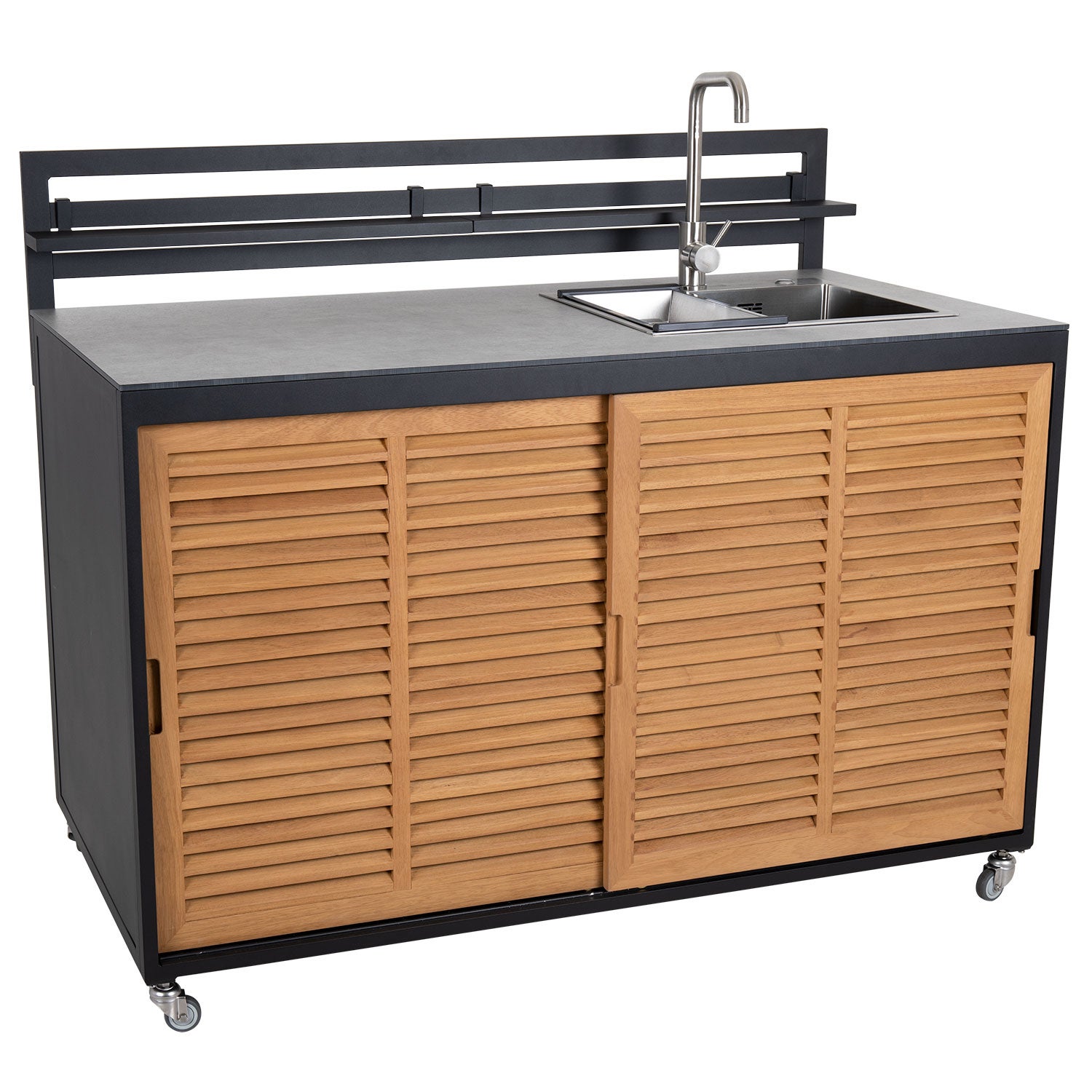 Fornax köksdel vask/kran svart/grå 