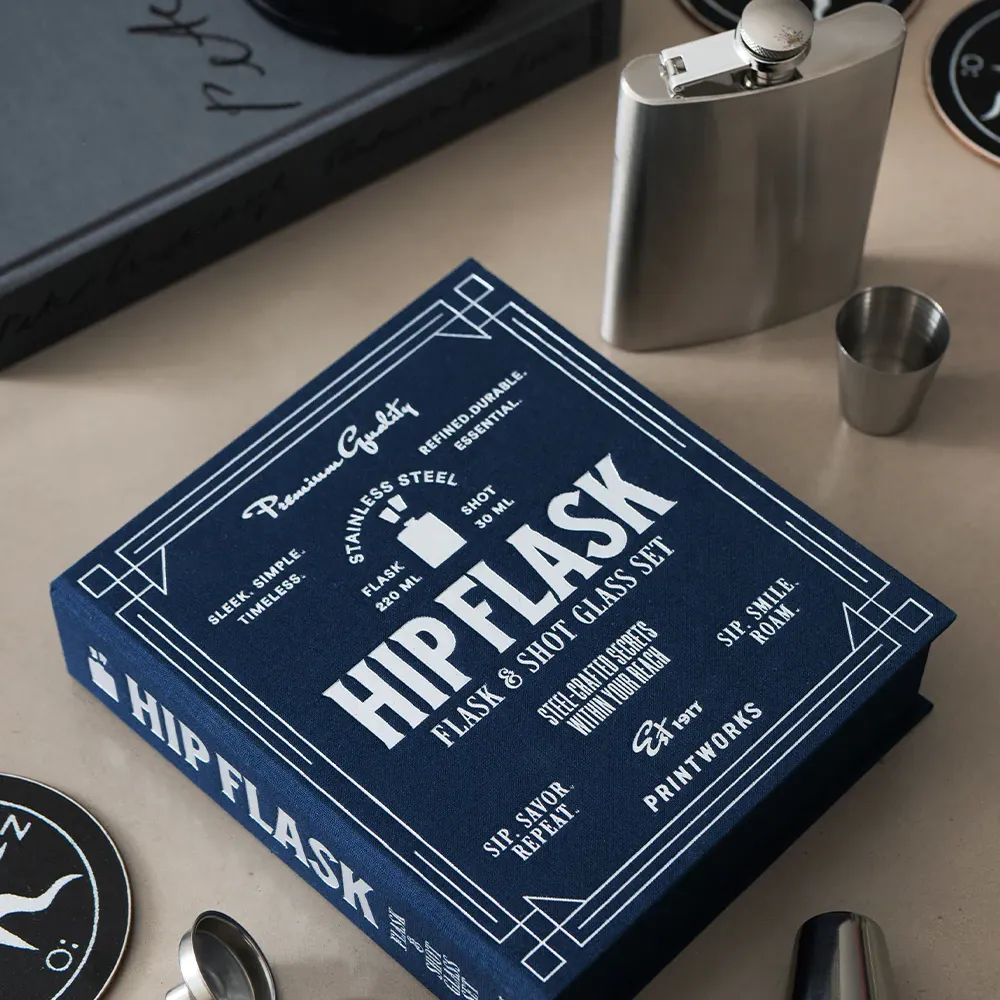 The Essentials - Hip Flask Dark Blue