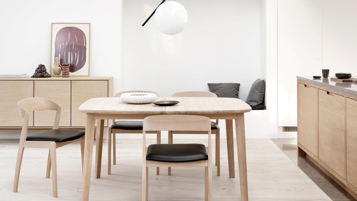 Sm118 Bord Ek Vitolja/Vit Laminat