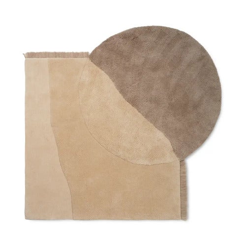 View Handtuftad matta 180x180 cm- Beige