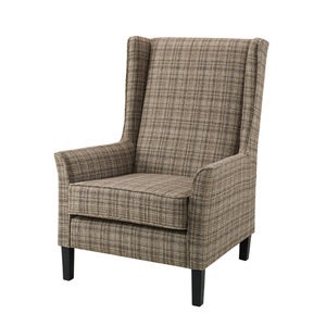 Rockwell tygfåtölj-callum plaid brown