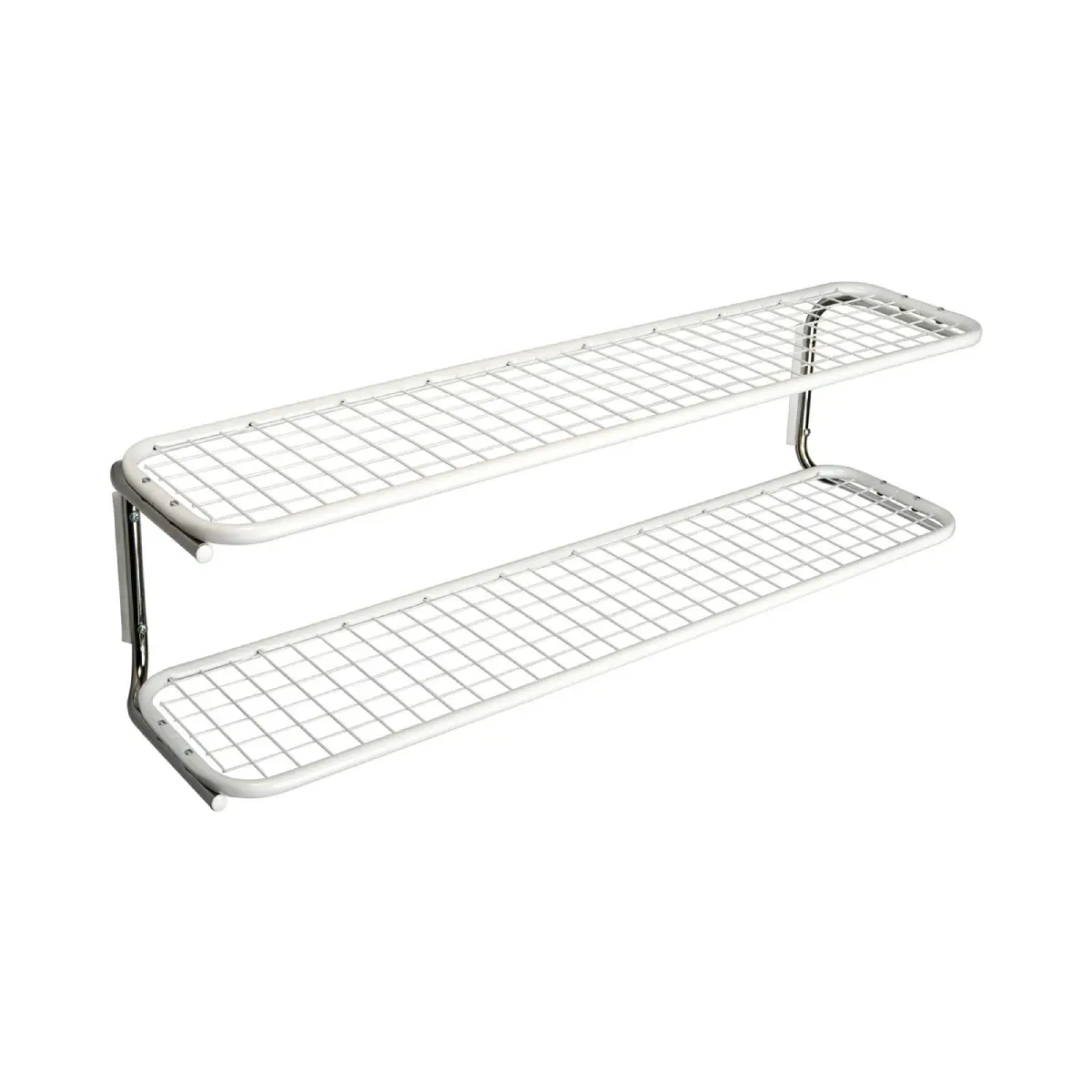 Classic skohylla 110 cm Vit Krom