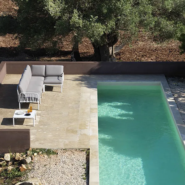 Komodo 5 hörnsoffa Tortora - Avocado Sunbrella