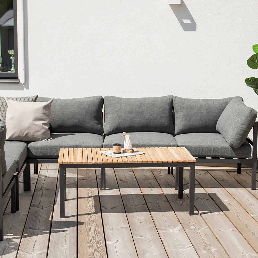 Brasilia soffbord Svart/Teak