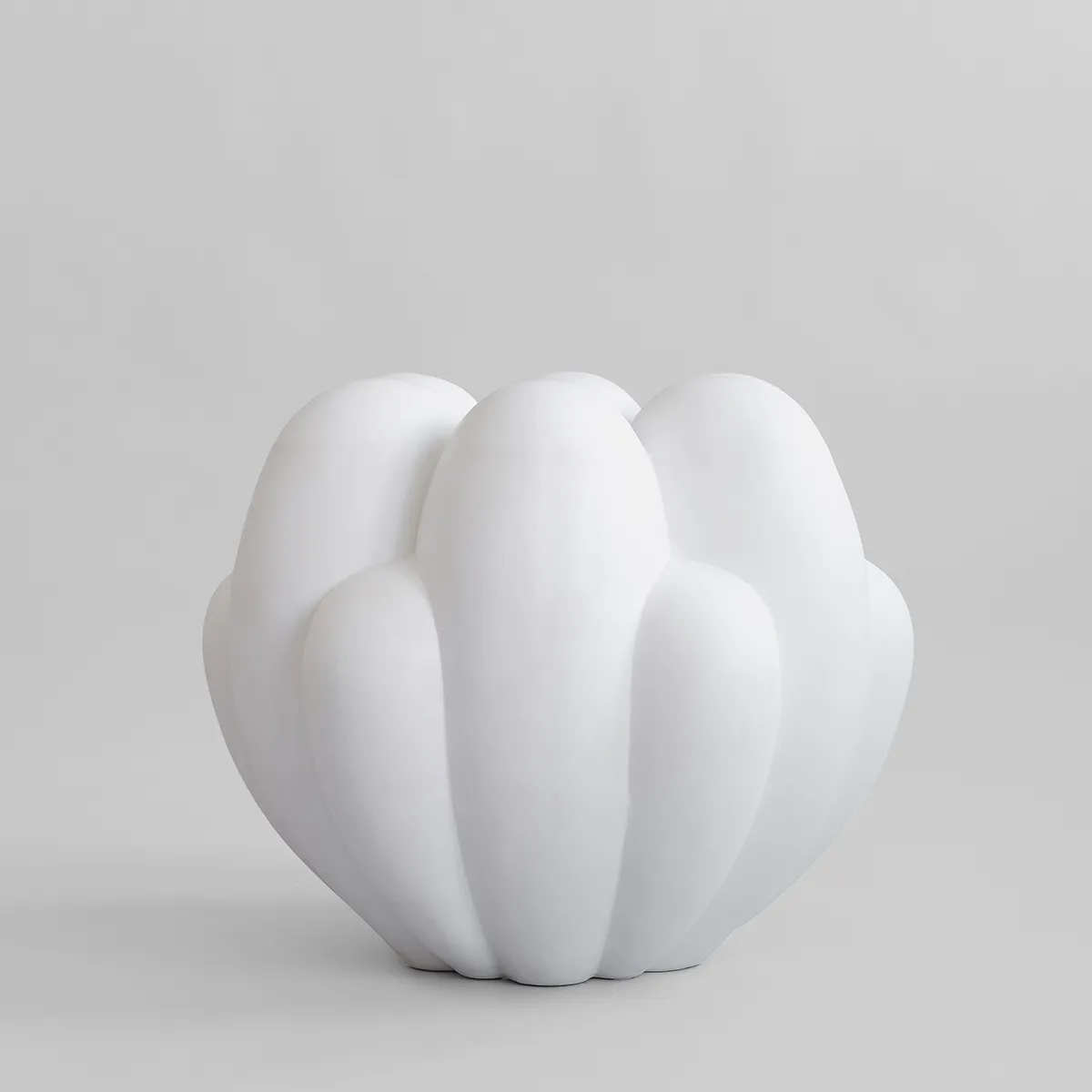 Handgjord vas Bloom Big Bone White H44 cm