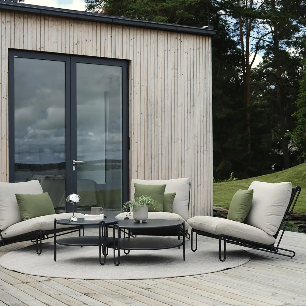 Blixt fåtölj svart/beige