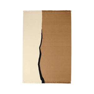 Soil Kelim Matta 170x240 cm- Dark Sand/Off-white