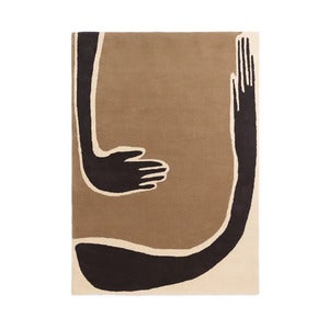 Pose Tuftad Matta 140x200 cm - Dark Coffee/Offwhite