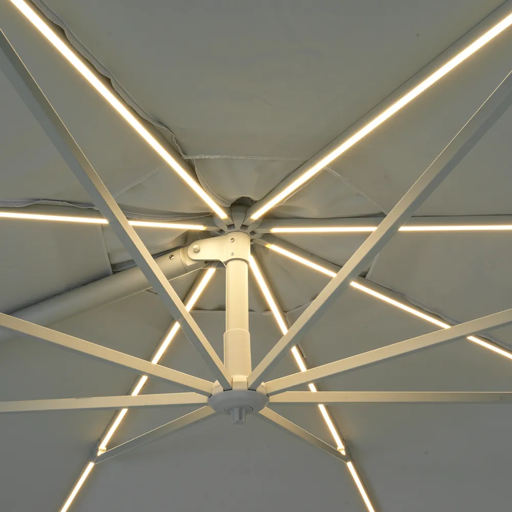 Cilento parasoll 350 cm Light Grey / Khaki