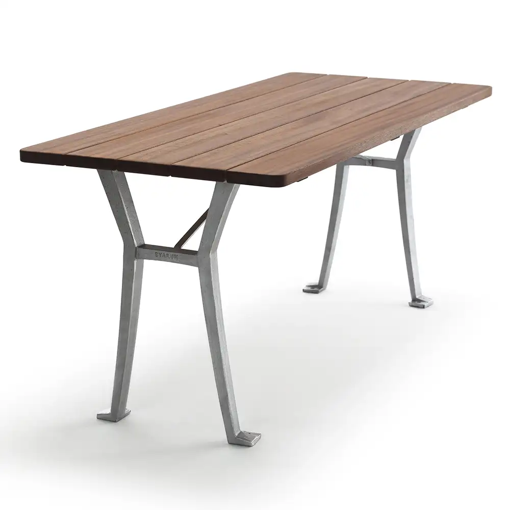 Lessebo bord stativ: natur / bordsskiva: oljad mahogny