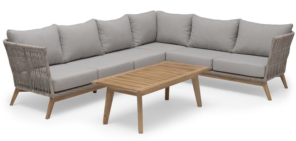Himmelsnäs Hörnsoffa Teak/Beige