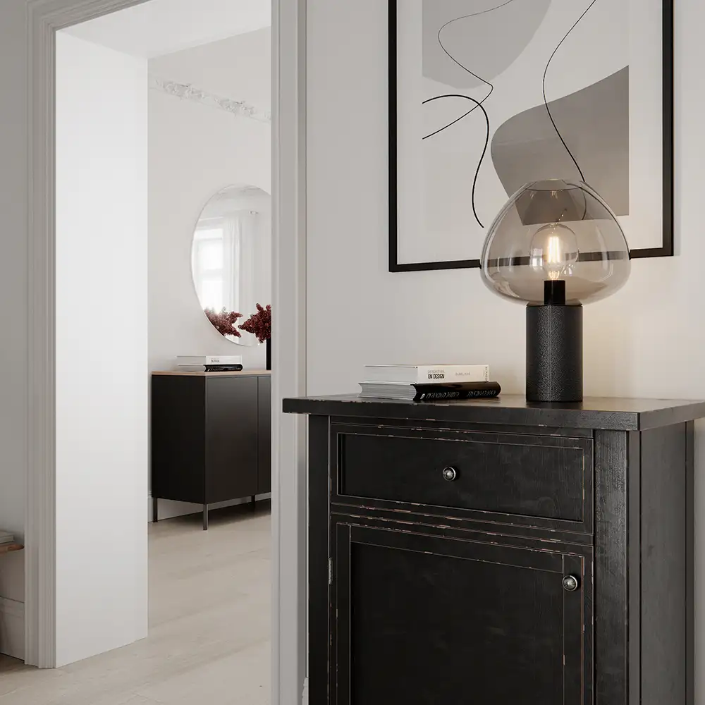 Cozy Bordslampa Svart/grå