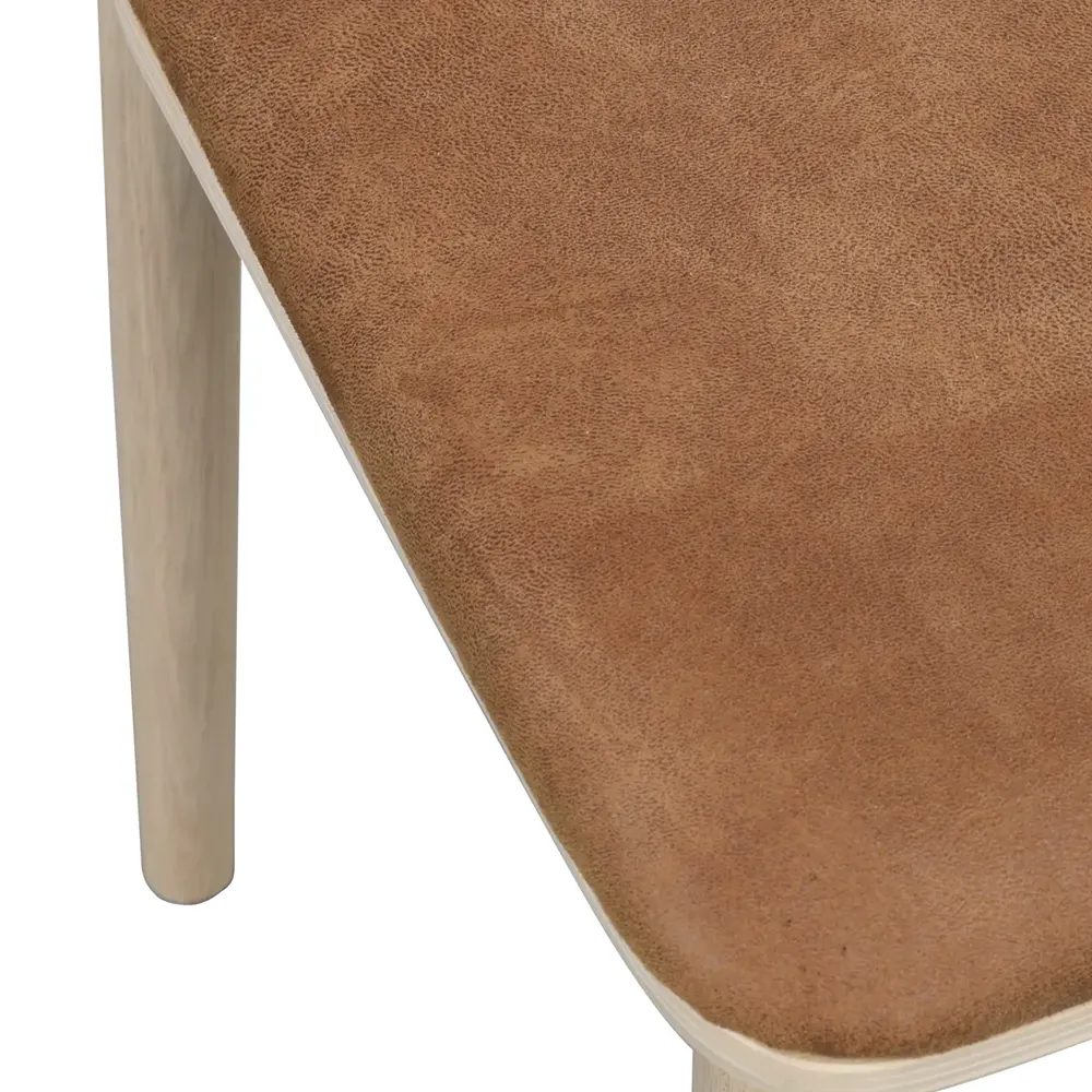 Wolcott matstol vitpigmenterad ek/brun