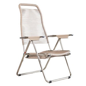 Spaghetti footrest taupe matt aluminium 