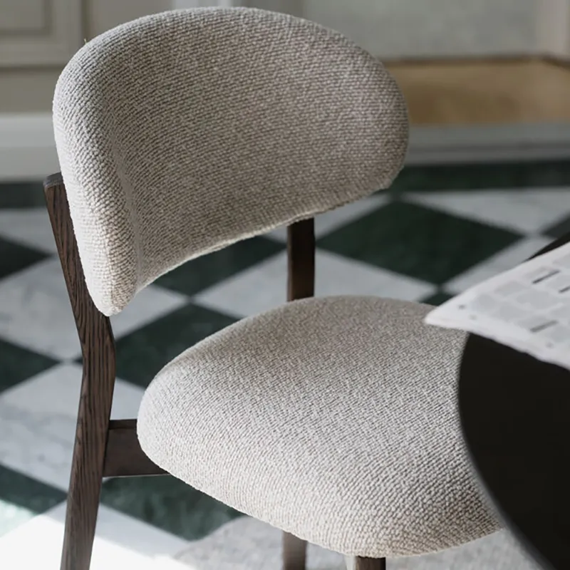 Patterson stol beige tyg/brun ek