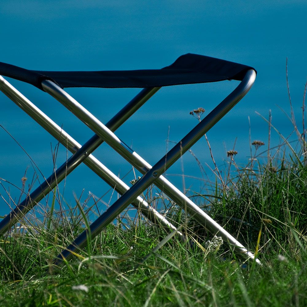 Chico fotpall grå aluminium/textilene 