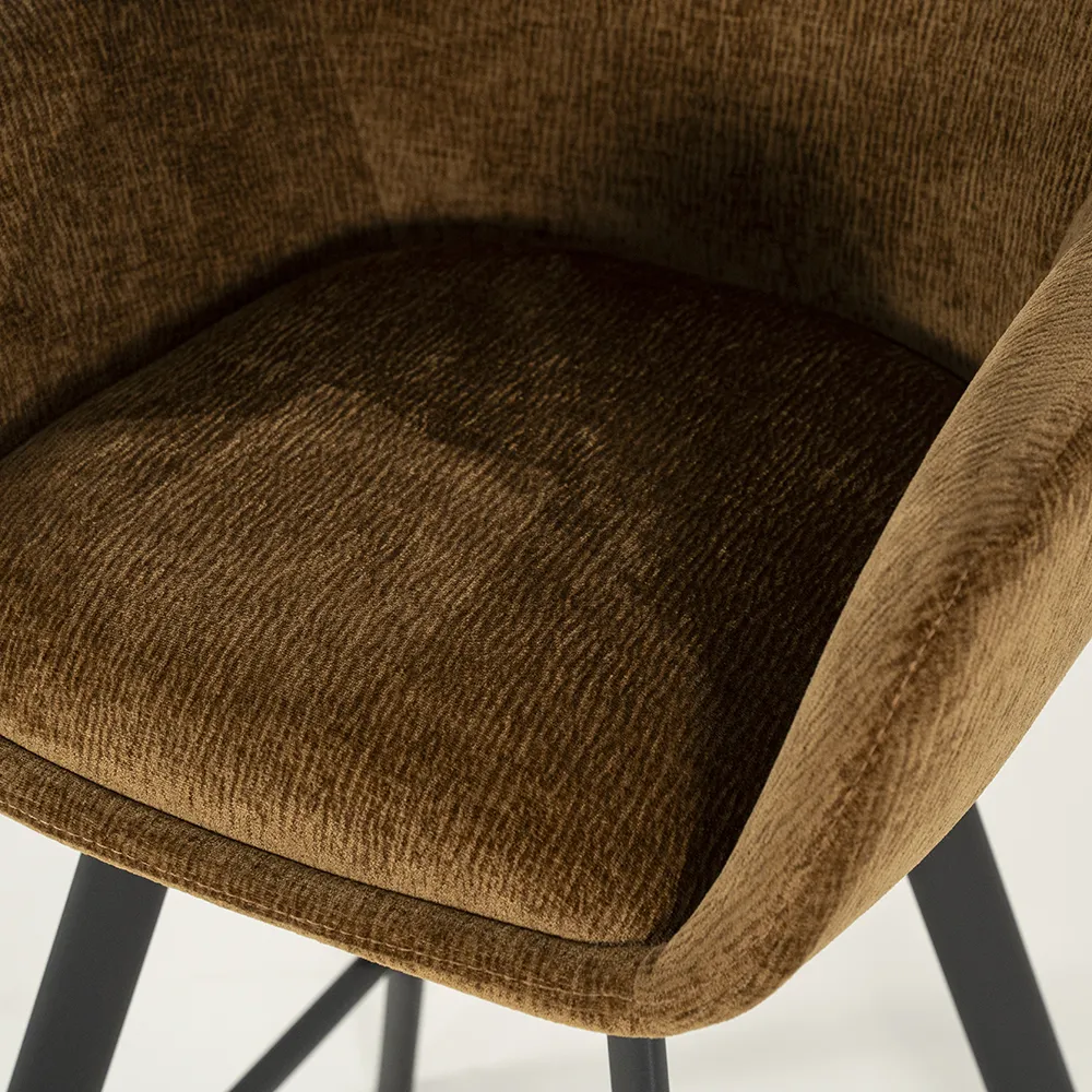 Bliss barstol med armstöd - mustard