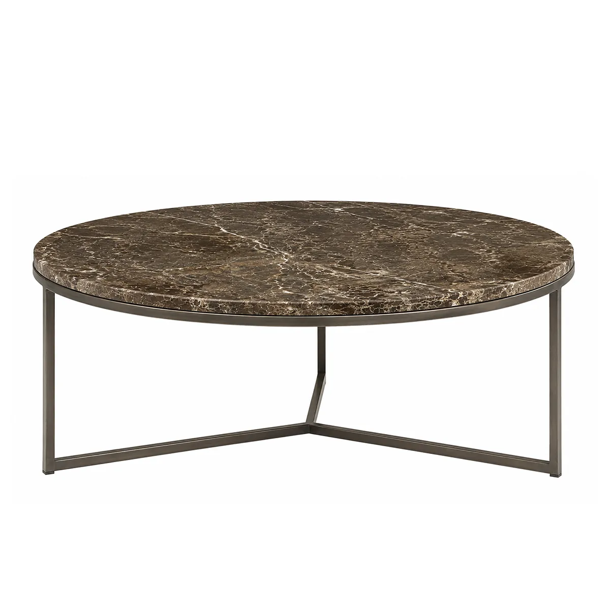 Sidobord i Marmor Cedes Marble Ø 100 cm Ash brown