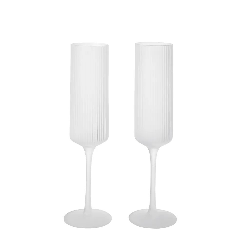 Champagneglas 2-pack Ripple Frosted