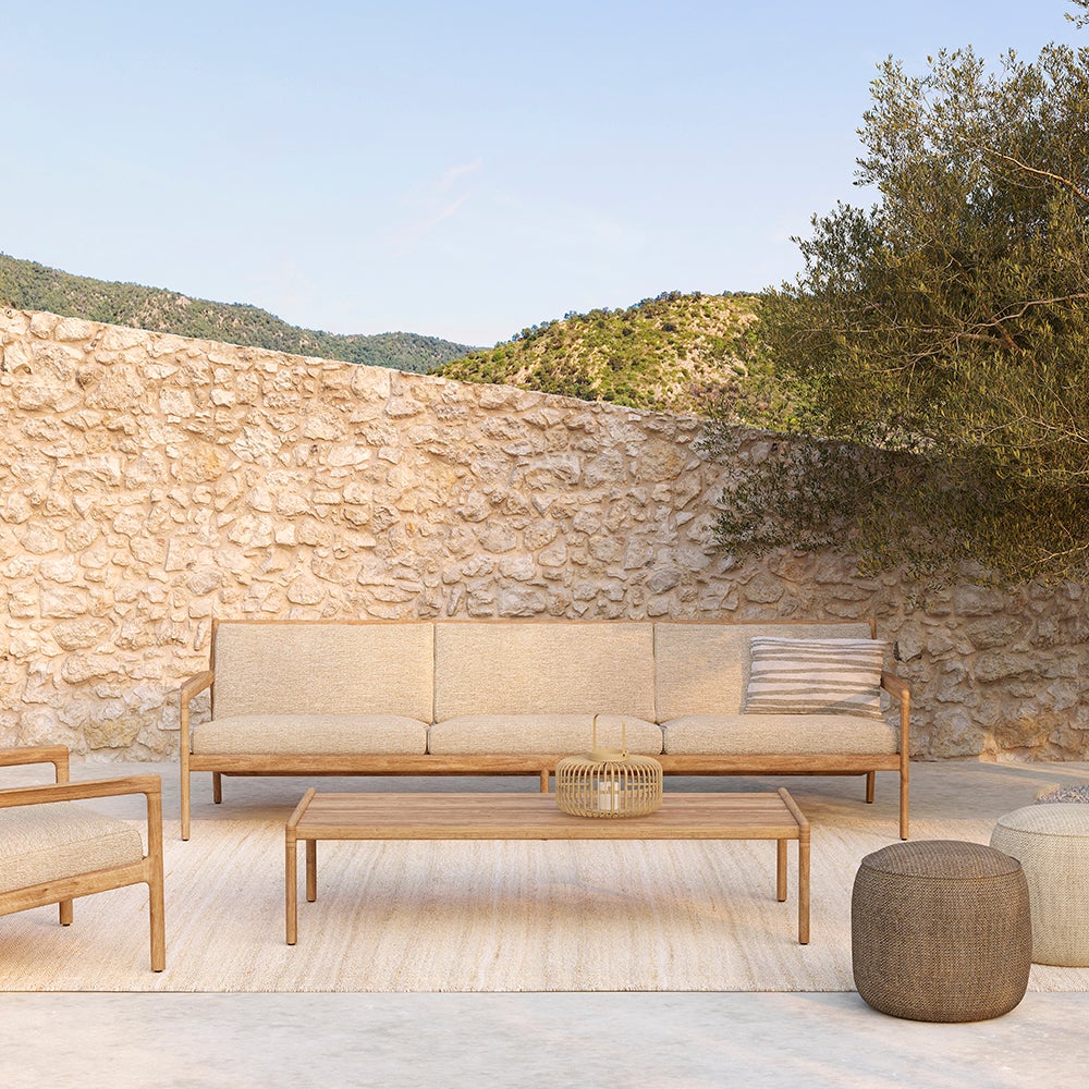 Jack 3-sits soffa Teak/Natural