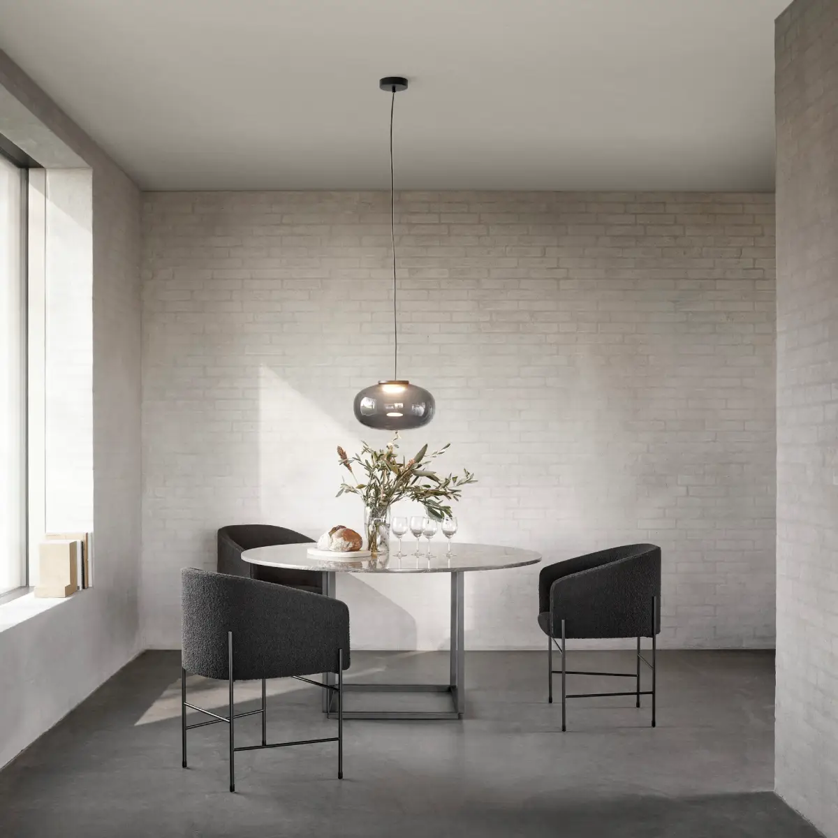 Florence Bordsskiva Ø145cm Gris Du Marais Marmor