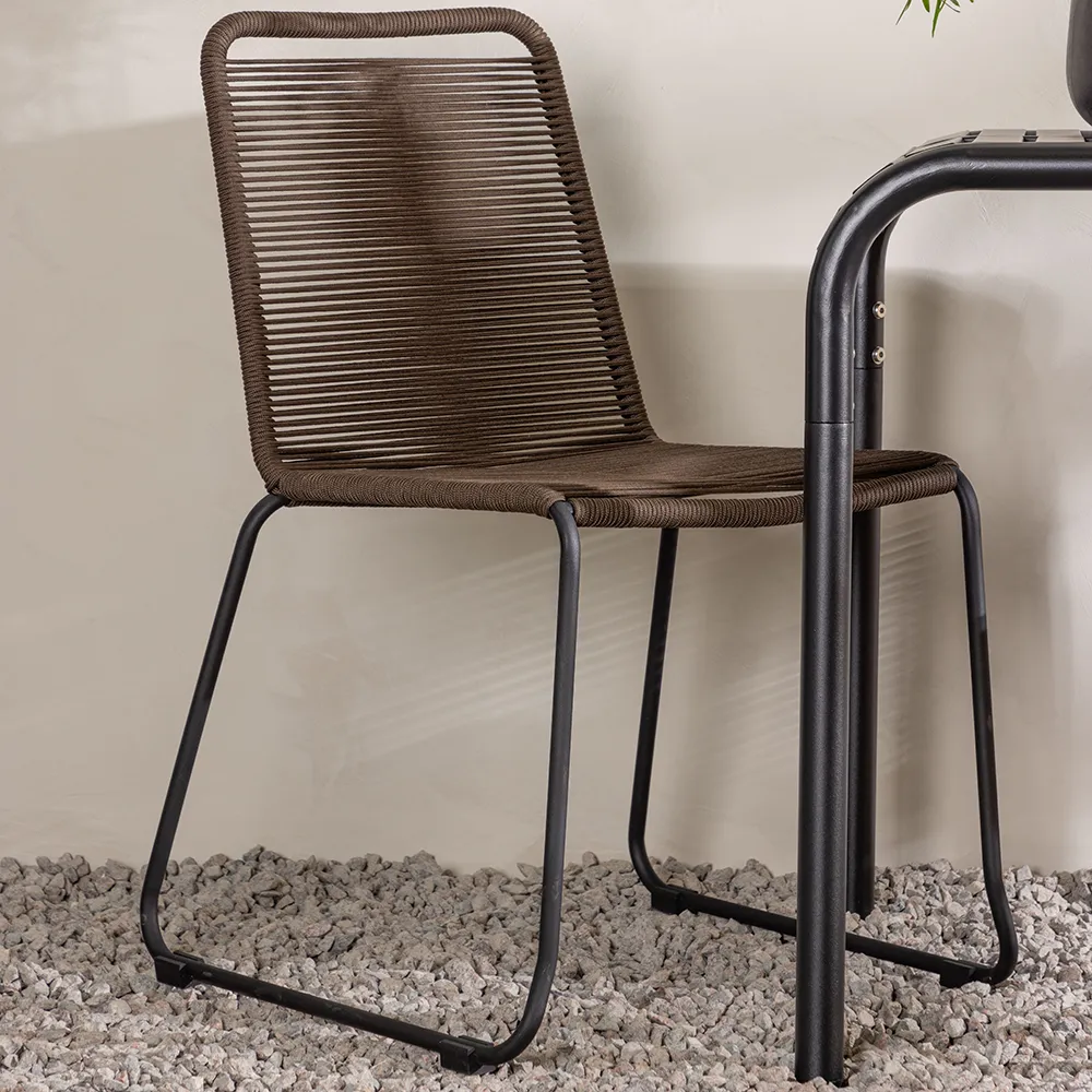 Lindos Matstol brun 2-pack