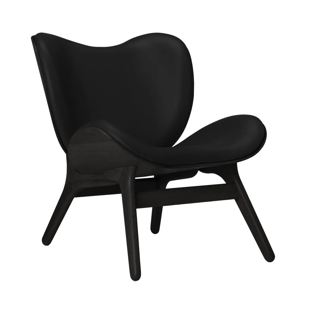 A Conversation Piece Loungestol Black Oak/Hope Leather Black