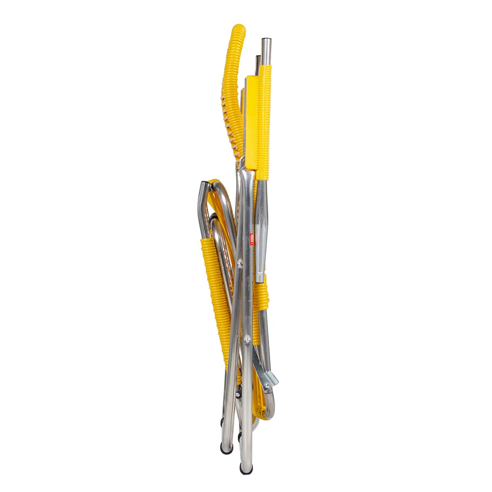Spaghetti footrest yellow matt aluminium 