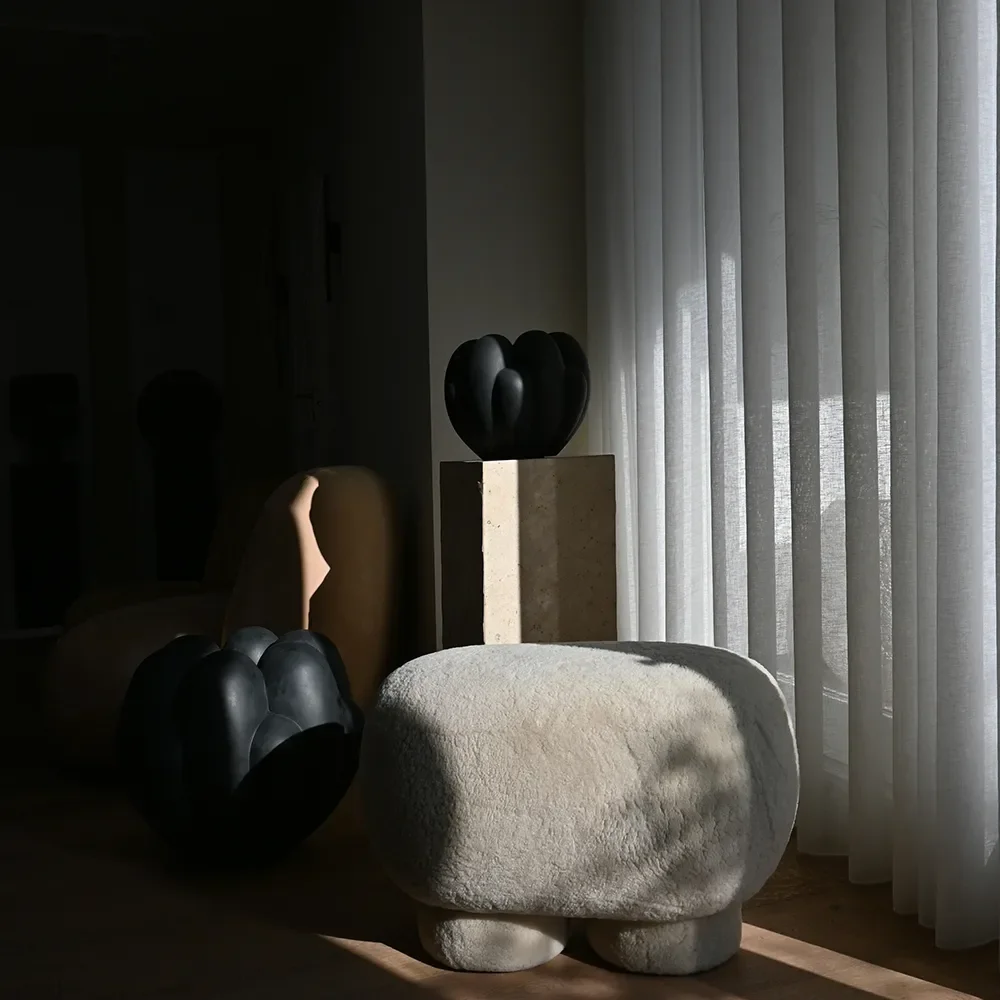 Big Foot Bänk, Petit - Sheepskin