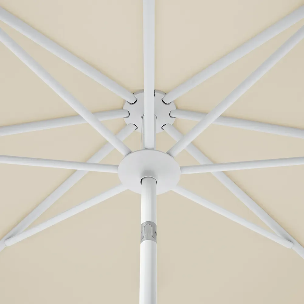 Twist 270 cm parasoll matt white Kat.5 502 Thunder