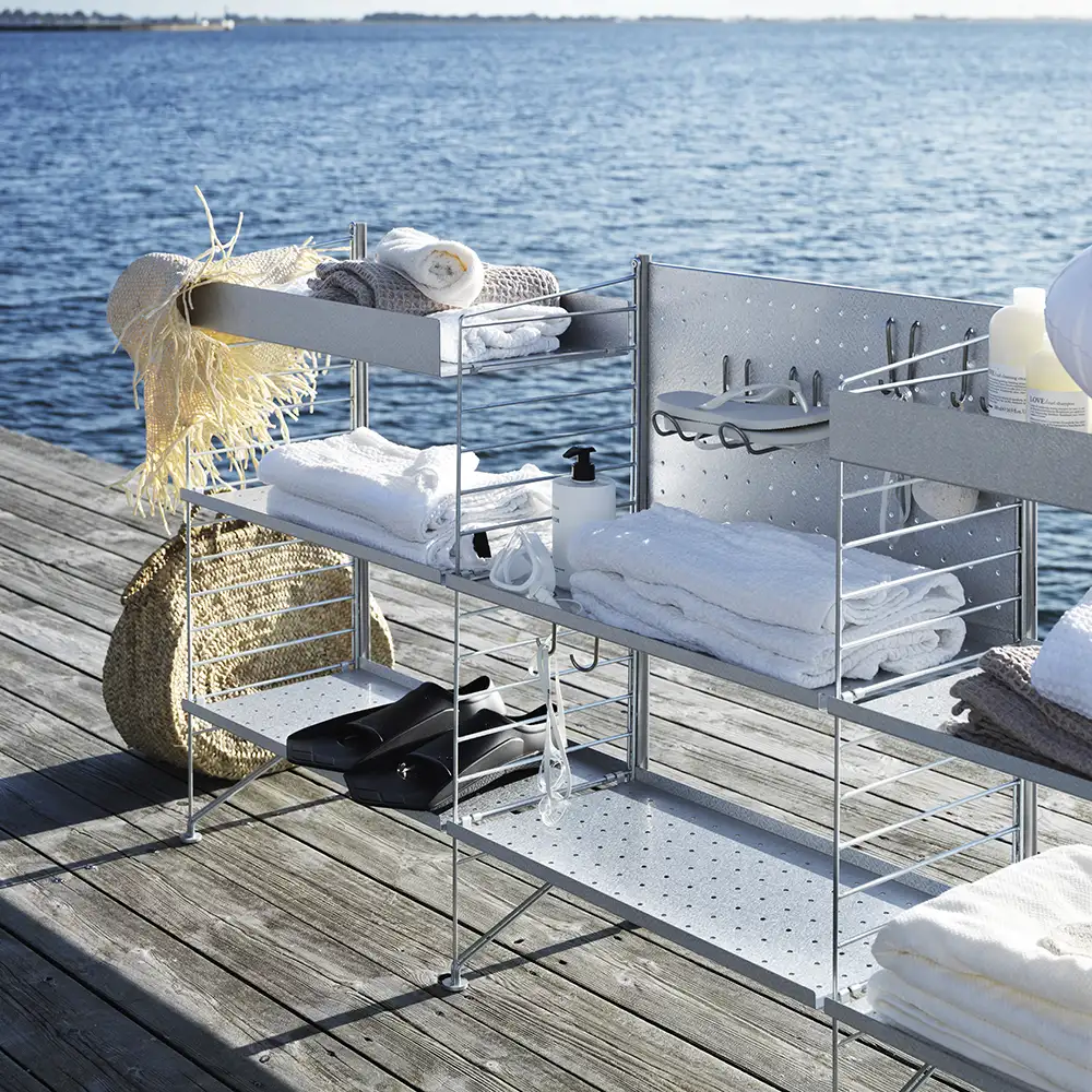 Hyllplan låg kant 58x2x30 Galvaniserad