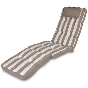 Woodline Däckstolsdyna Taupe randig
