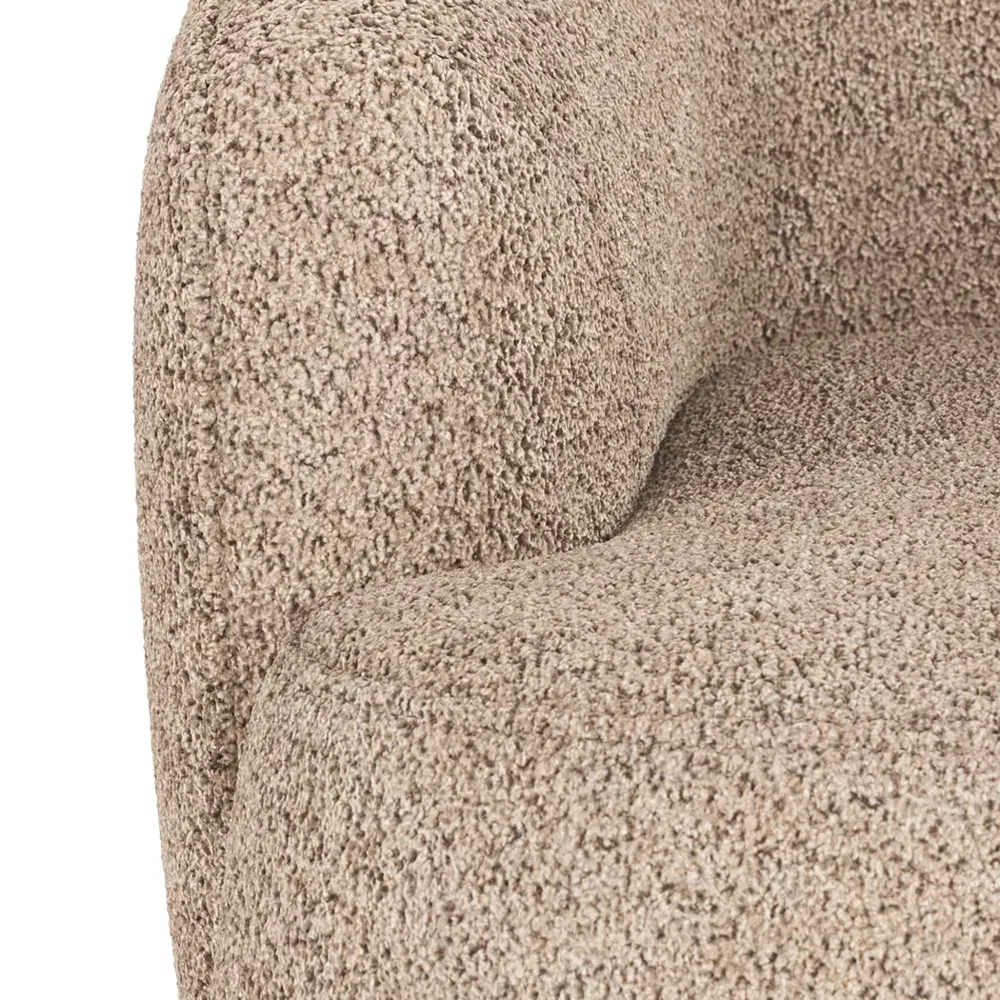 Dermot fåtölj snurr+gung tyg Anna ljusbeige 